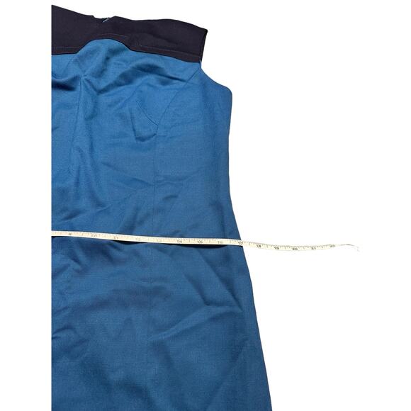 Pendleton Woolen Mills Shift Dress Teal Navy Blue Size 4 Sleeveless - Picture 7 of 7